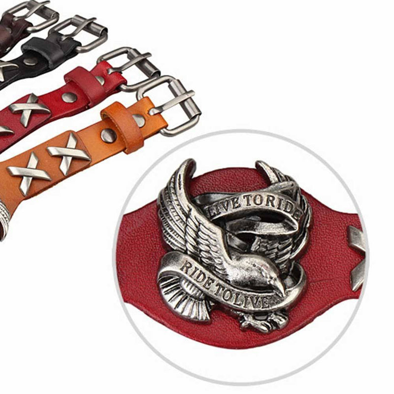 Bracelet - Ride To Live, Live To Ride Genuine Leather Bracelet