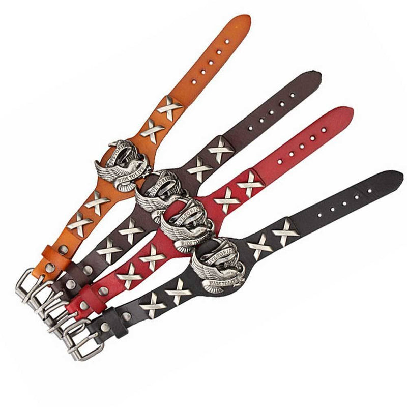 Bracelet - Ride To Live, Live To Ride Genuine Leather Bracelet