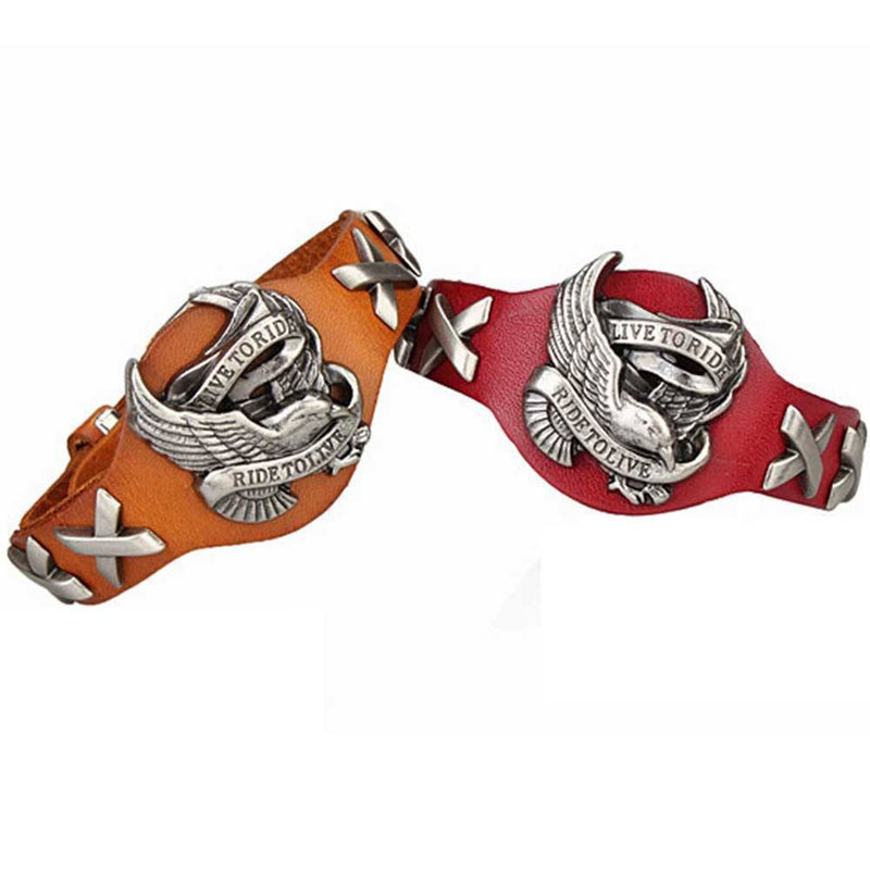 Bracelet - Ride To Live, Live To Ride Genuine Leather Bracelet