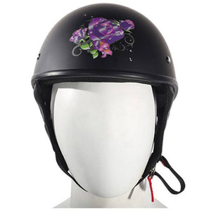 Helmet - Lo-Profile Purple Rose Helmet