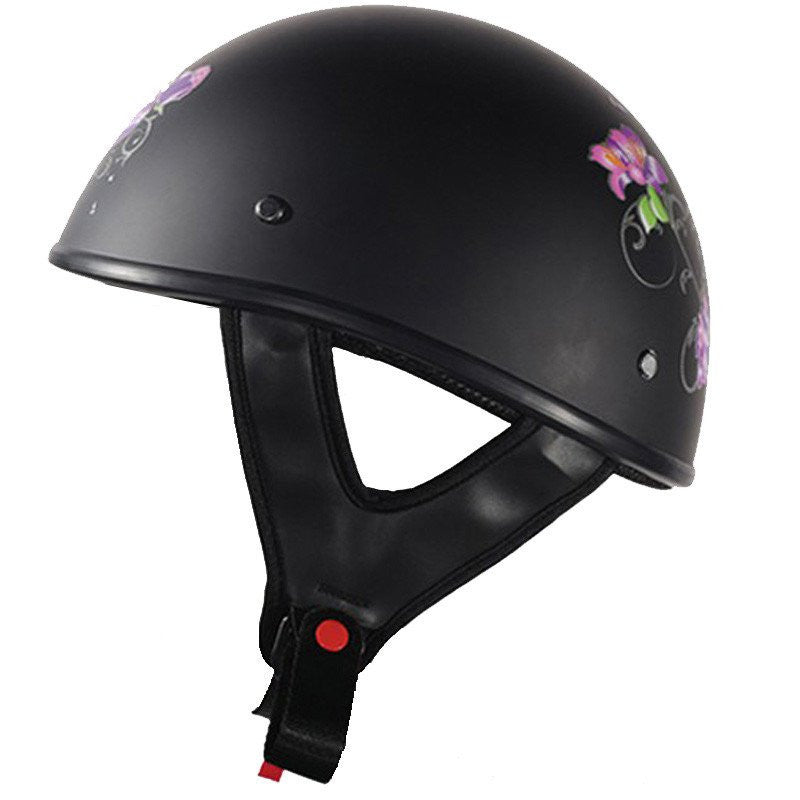 Helmet - Lo-Profile Purple Rose Helmet