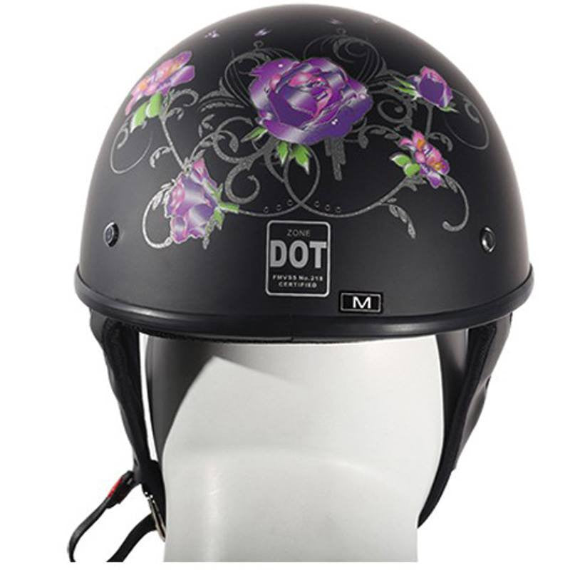 Helmet - Lo-Profile Purple Rose Helmet