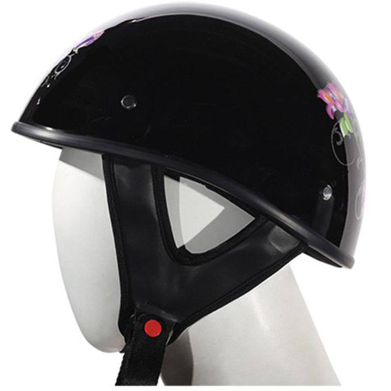 Helmet - Lo-Profile Purple Rose Helmet - Shiny