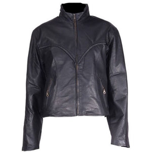 Biker Jacket - Naked Cowhide Braided Jacket