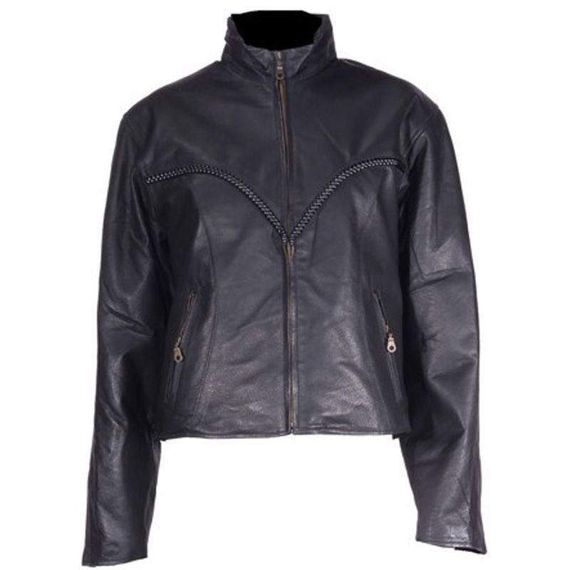 Biker Jacket - Naked Cowhide Braided Jacket