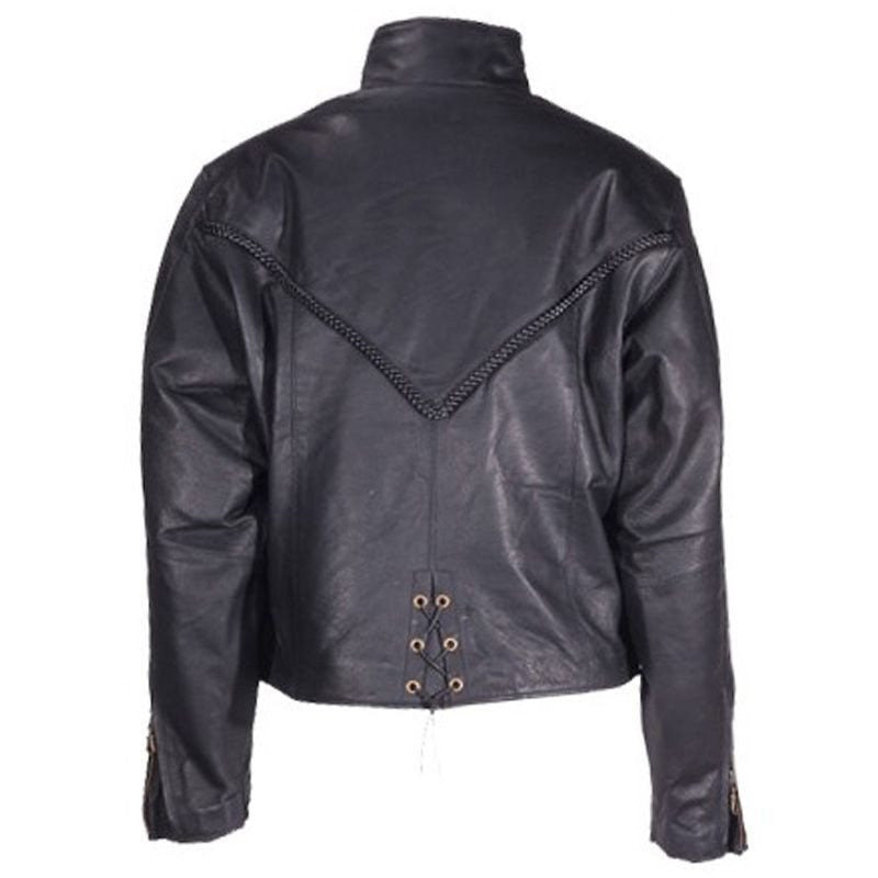 Biker Jacket - Naked Cowhide Braided Jacket