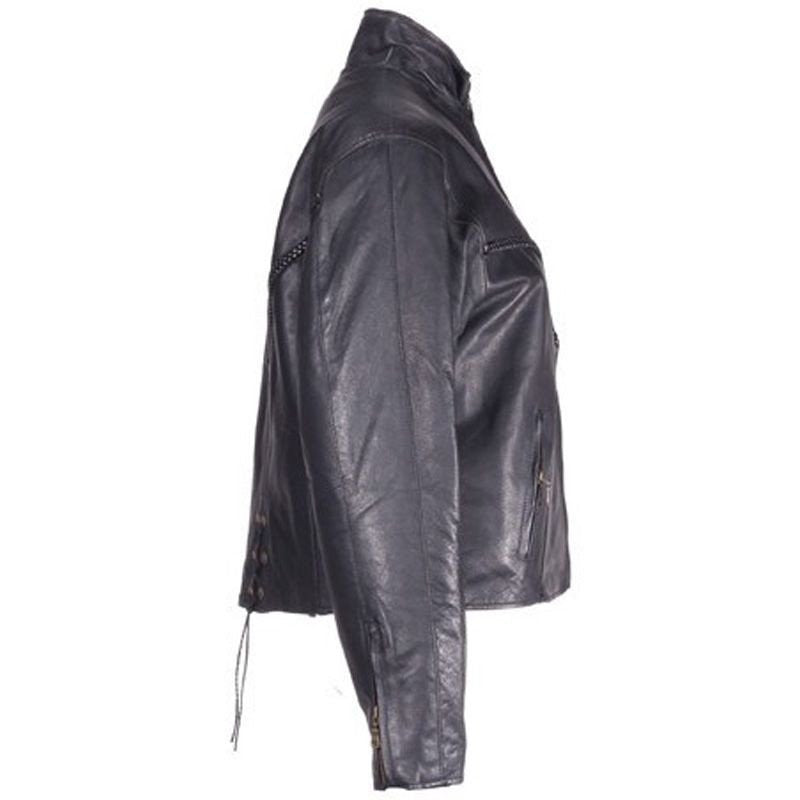 Biker Jacket - Naked Cowhide Braided Jacket