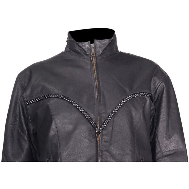 Biker Jacket - Naked Cowhide Braided Jacket