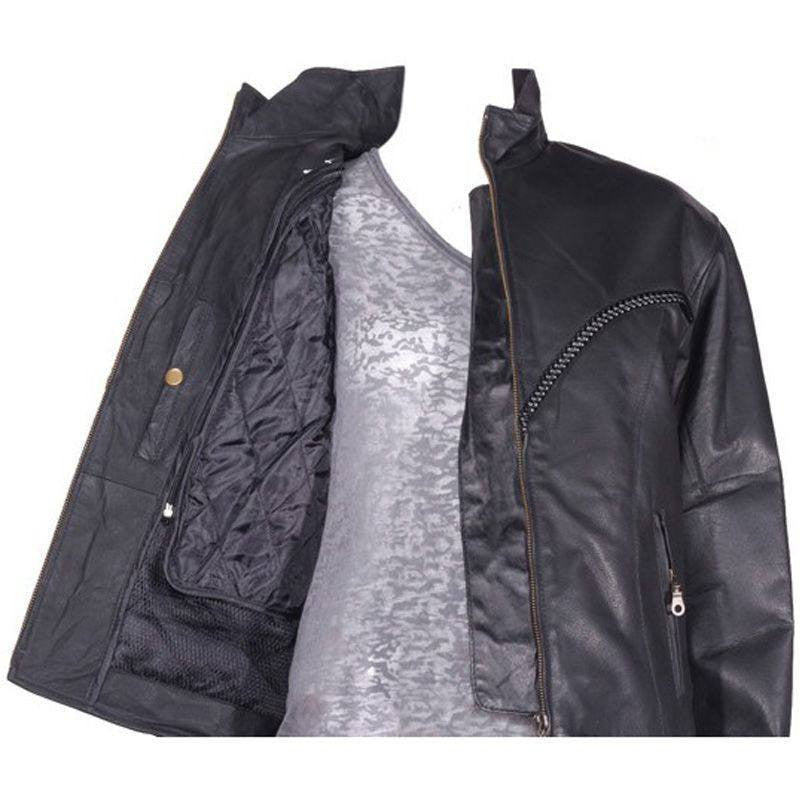 Biker Jacket - Naked Cowhide Braided Jacket