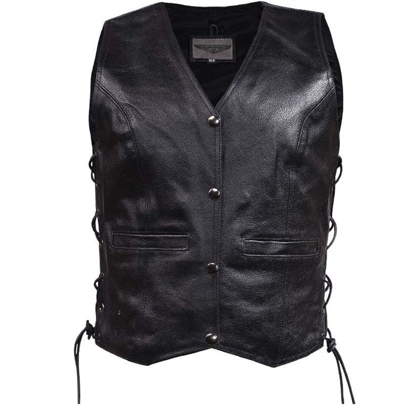 Women Leather Vest - Lady Rider Vest
