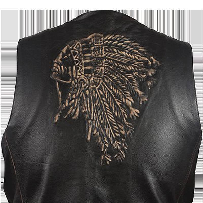Leather Vest - Native American Vest